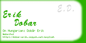 erik dobar business card