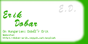 erik dobar business card